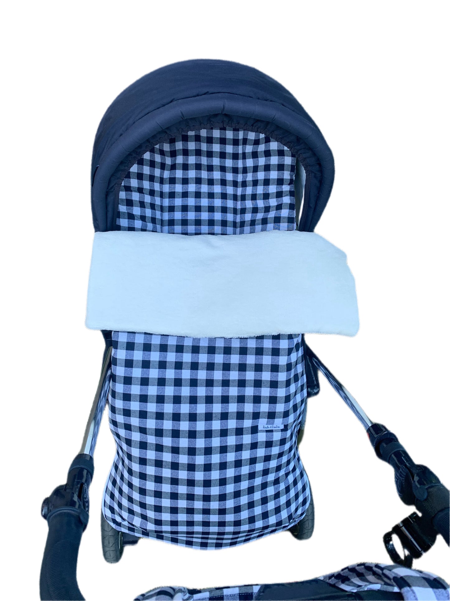 Pack saco silla y bolso Max o little Vichy azul marino max